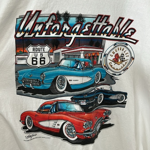 Chevrolet Corvette Stingray Unforgettable Double Side Graphic Short Sleeve Tee - Picture 4 of 7